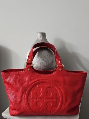 Tory Burch Bombe Leather Tote Bag